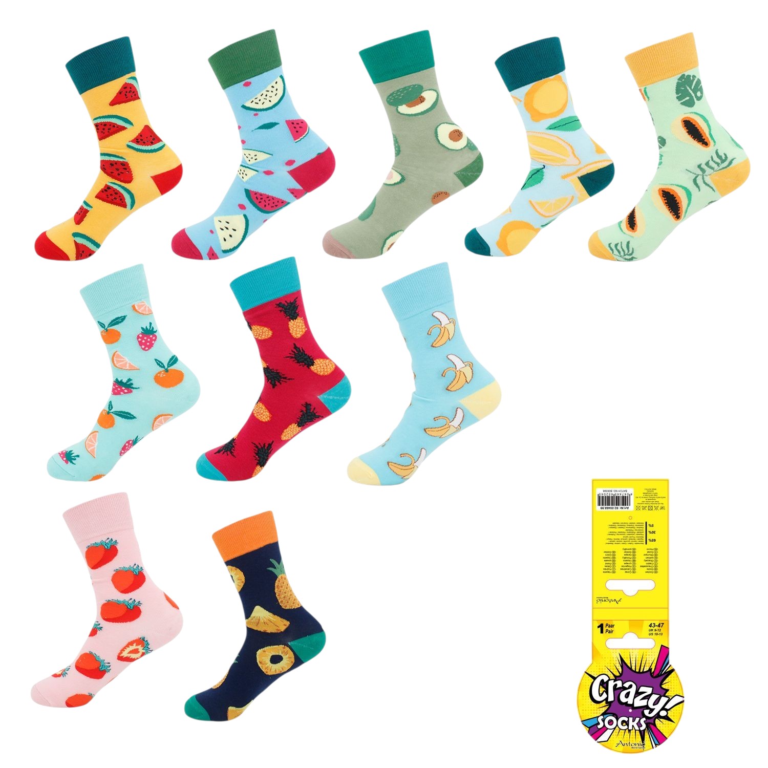 Crazy Socks frutta donna